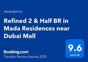 Refined 2 & Half BR in Mada Residences near Dubai Mall